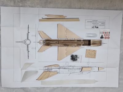 Mig 21 Static Model Balsa Kit